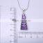 Unique handmade purple costume jewelry sets,plated rhodium jewelry