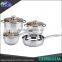 Good quality stainless steel camping 7pcs cookware sets cooking pan set
