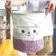 Cotton Linen Fabric Folding Laundry Hamper Collapsible Storage Basket Foldable Laundry Basket