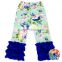 Newest design wholesale baby clothes baby girls triple ruffle pants sew sassy icing legging