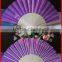 Custom printed round wholesale wood fan