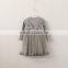 Fashion boutique girl woolen dresses for kids children ruffles dresses elegant little girl dress