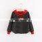 High quality eco-friendly cotton material smart girls knit hoodies with striped pattern