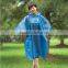 Blue Waterproof Reusable PVC Poncho