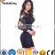 2017 Wholesale Women Long Sleeve Backless Black Party Bodycon Sexy Dress sexy lingerie