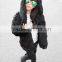 Hooded Winter Fur Jacket Girls European Style Fur Coat Autumn Kids Plush Jacket Thick Padded White Black Leopard Rabbit Ear