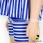 YZA-004 Yiwu Yihong Cute Stripe Stylish Little Girls Flutter Sleeve With Back Bow Short Pants Swim Wear Swimsuit