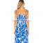 Custom print bohemian dress plus size flowing one piece maxi dress
