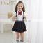 high quality girl students school uniform ,shirts and skirt uniform wholesale