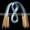 Top quality Multi-color Plastic Tube Smooth Nature Circular Bamboo Knitting Needles