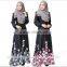 women stunning looking flower fashion muslim dress/huaxn women abaya kaftan dresses/ islamic muslim women dress
