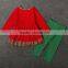 Festival stylish fall christmas deer boutique children clothing suit ruffle sets