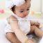 B22451A Sweet baby girl lace sling rompers