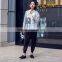 2017 Latest Loose Patchwork Blouse For Women With Pattern Designs Ladies Long Sleeve Stripes Printed Shirts