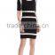 Fashionable pencil skirt Europe and Europe pure color splicing short-sleeved dress with buttock skirt PS03