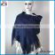 High quality lady's fashion kint acrylic poncho shawl scarf factory china