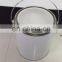 4L open round pot oil/paint tin bucket with curly edge lid with handle