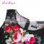 Hot Sale peony floral summer black lace retro vintage clothing women fancy dress
