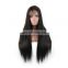 Factory price 2017 indian human virgin hair 9A lace front wig in silky straight cuticle aligned hair
