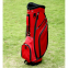 Custom red and black color polyester material golf cart bag