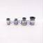 10pcs a lot 6mm thread M5 1/8 1/4 3/8 1/2 air straight hose pneumatic fitting brass nickel One touch tube quick pipe connector
