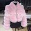 Wholesale Fashion Outwear Ladies New Arrival Winter Fake Elegant Thick Warm Fox Fur Casual Crop Coat Jacket For Women