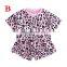 2019 summer girls' clothing sets short sleeve crop tops and shorts leopard print suit