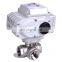 Q614 5F series T or L type electric actuated stainless steel 3 way ball valve