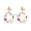 New Arrival S925 Silver post Summer gold Butterfly Earrings