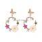 New Arrival S925 Silver Post Summer Gold Butterfly Earrings