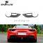 Чистые накладки на задние фары из углепластика для внешнего оформления Ferrari 488 GTB Spider 2015 - 2017 годов