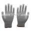 13g white PU polyster safety nitrile foam gloves