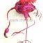Lovely Yard Flamingos owl bird Garden Stake Solar Crackle Glass Ball Lights