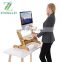 Bamboo monitor riser Stand Steady Up Adjustable Height Desktop Laptop Workstation