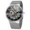 Forsining 162 Men Automatic Mechanical Wristwatch Mesh Stainless Steel Watches Casual Wristwatches Luxury Men Watch