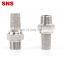 SNS BKC-T Stainless Steel Pneumatic Air Cylinder Valves Sintered Noise Elimination porous sintered metal filter element Silencer