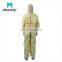 Manufacture Customized 3 Panel Hood Storm Flap With Adhesive Tape Non Woven SMS Microporous Coverall With Bound Seams