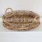 Straw Round Water Hyacinth Woven Tray with Handle And Metal Frame Cheap WHolesale Made in Vietnam