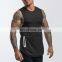 Polyester Oversized Mens Tank Tops Zip Pockets Workout Oem Bodybuilding Gym Shirts