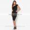 D255 women high quality black dress one shoulder ladies sexy dress design
