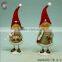 metal christmas boy and girl ornament for home decor
