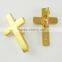 Gold religious cross lapel pin