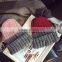 Hot Selling Peaked Top Two Tone Colors Rolled Brim Crochet Knitting Hat and Cap