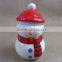 Lovely Christmas Snowman Design Ceramic Cookie Jar,ceramic Storage Jar