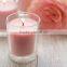 Pink scented candle in a jar/scented soy wax candle/Jar candle flameless