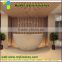 2014 morden design artificial marble curved white office reception counters; office furniture front desk bar counter styles                        
                                                Quality Choice