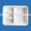 Christmas Kitchen Dinner Disposable compostable coated paper trays with 4 compartments