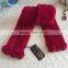 Long Rex Rabbit Fur Scarves by Hand Knitted