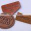 2015 Fashion Design custom embossed leather patch label for clothing