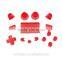 Buttons Kit Replacement Red Button for PS4 for Playstation 4